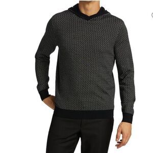 Emporio Armani Jacquard Print Wool Hooded Sweater XXL